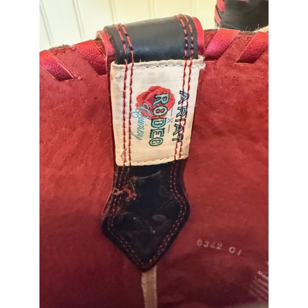 ARIAT Rodeo Quincy Collection Women's 8 B ROSE Cowgirl Western Boots Embroidery - Picture 4 of 8